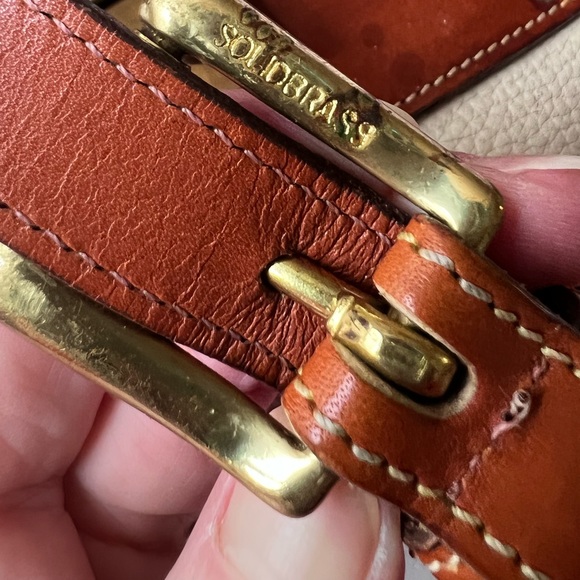 Authentic large 12 x 10 Dooney & Bourke pebble grain leather satchel ~Vintage! - Picture 15 of 16